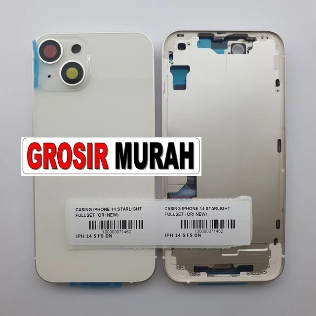 Casing Iphone 14 Starlight Fullset (ori New) ready stock harga grosir sparepart HP Libra Jaya