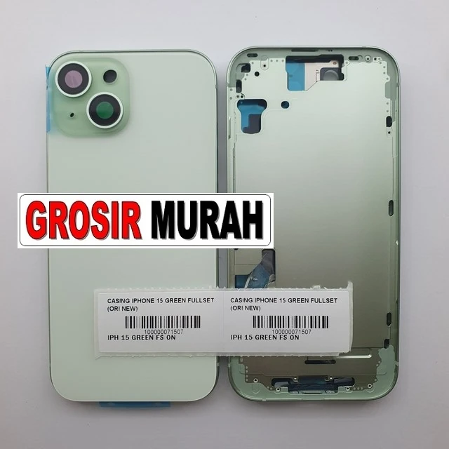 Casing Iphone 15 Green Fullset (ori New) ready stock harga grosir sparepart HP Libra Jaya