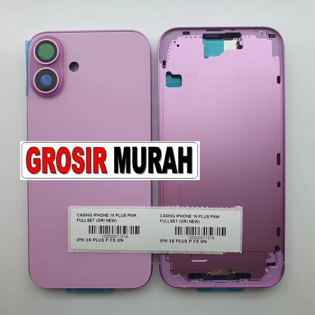 Casing Iphone 16 Plus Pink Fullset (ori New) ready stock harga grosir sparepart HP Libra Jaya