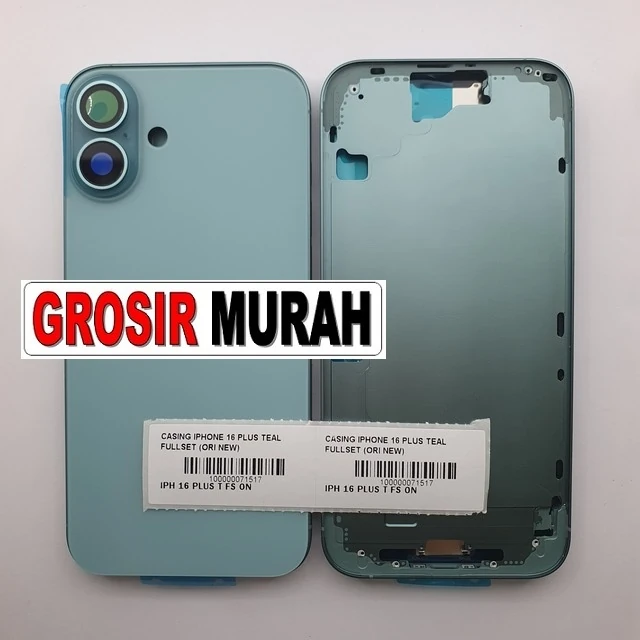 Casing Iphone 16 Plus Teal Fullset (ori New) ready stock harga grosir sparepart HP Libra Jaya
