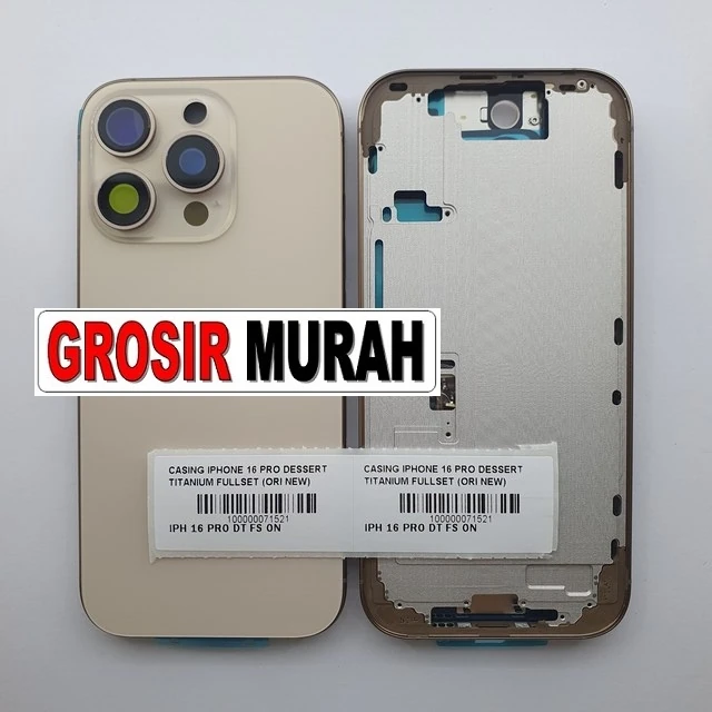 Casing Iphone 16 Pro Dessert Titanium Fullset (ori New) ready stock harga grosir sparepart HP Libra Jaya