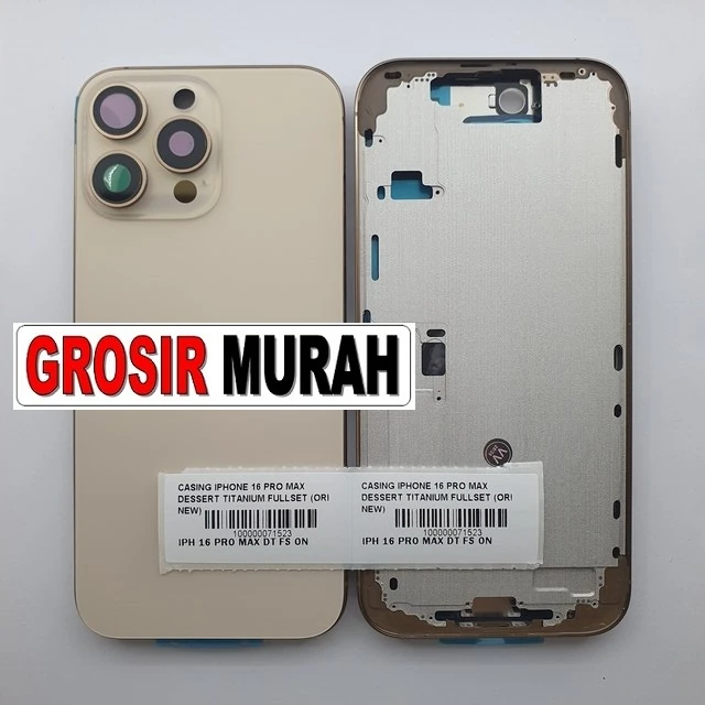 Casing Iphone 16 Pro Max Dessert Titanium Fullset (ori New) ready stock harga grosir sparepart HP Libra Jaya