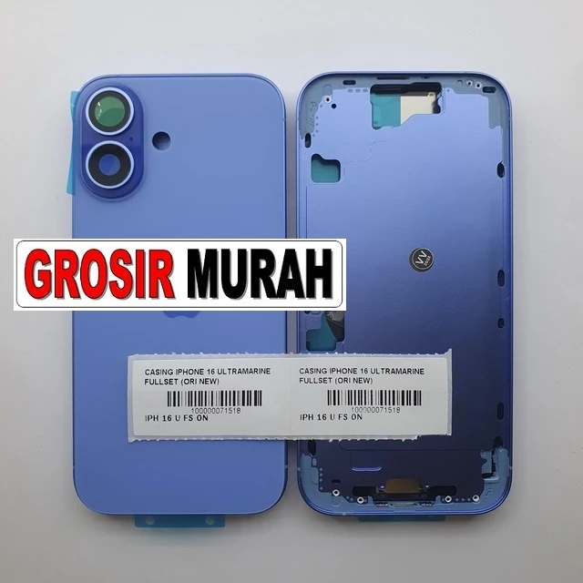 Casing Iphone 16 Ultramarine Fullset (ori New) ready stock harga grosir sparepart HP Libra Jaya