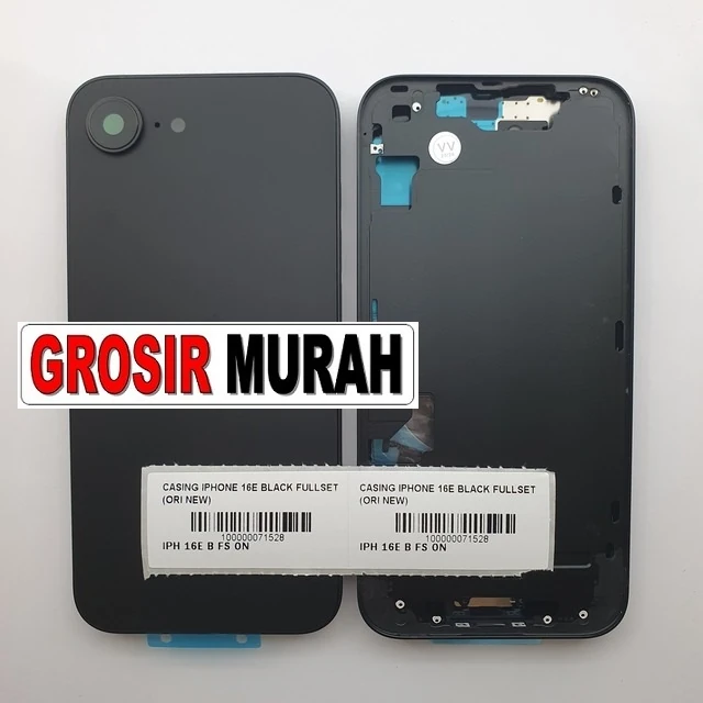 Casing Iphone 16e Black Fullset (ori New) ready stock harga grosir sparepart HP Libra Jaya