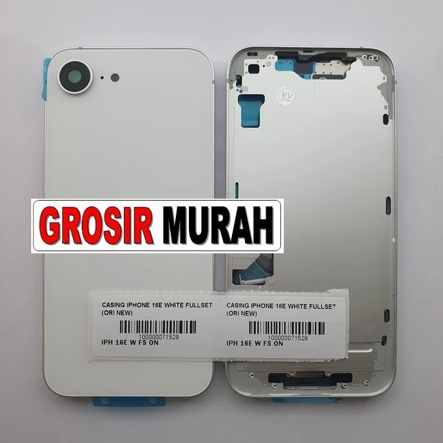 Casing Iphone 16e White Fullset (ori New) ready stock harga grosir sparepart HP Libra Jaya