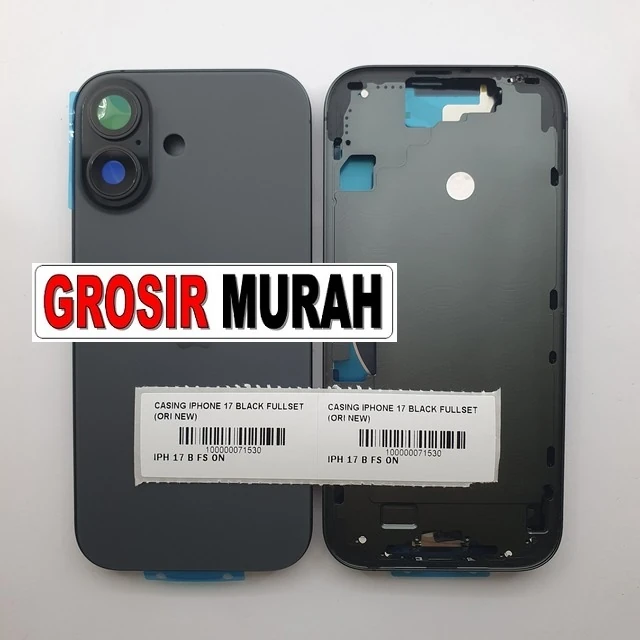 Casing Iphone 17 Black Fullset (ori New) ready stock harga grosir sparepart HP Libra Jaya