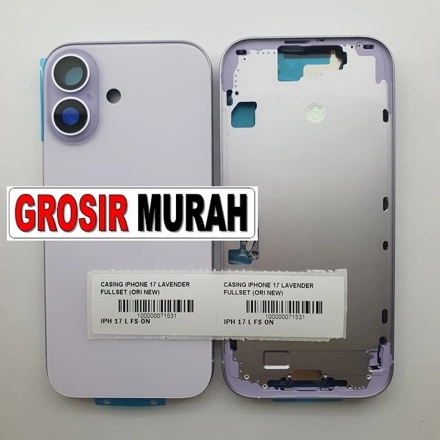 Casing Iphone 17 Lavender Fullset (ori New) ready stock harga grosir sparepart HP Libra Jaya