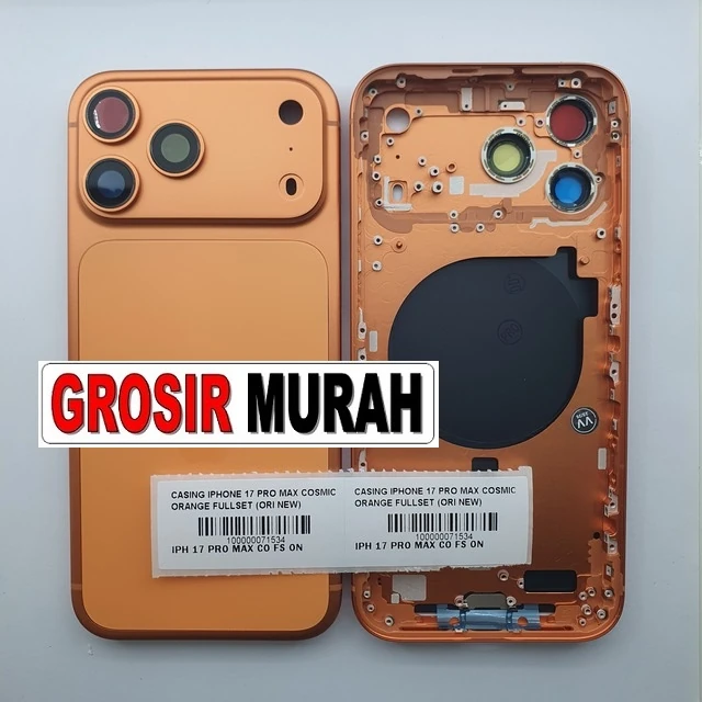 Casing Iphone 17 Pro Max Cosmic Orange Fullset (ori New) ready stock harga grosir sparepart HP Libra Jaya