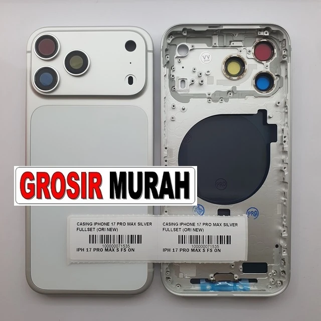 Casing Iphone 17 Pro Max Silver Fullset (ori New) ready stock harga grosir sparepart HP Libra Jaya
