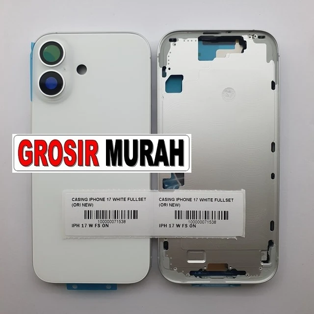 Casing Iphone 17 White Fullset (ori New) ready stock harga grosir sparepart HP Libra Jaya