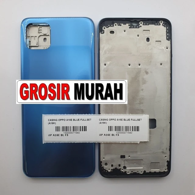 Casing Oppo A16e Blue Fullset (a16k) ready stock harga grosir sparepart HP Libra Jaya