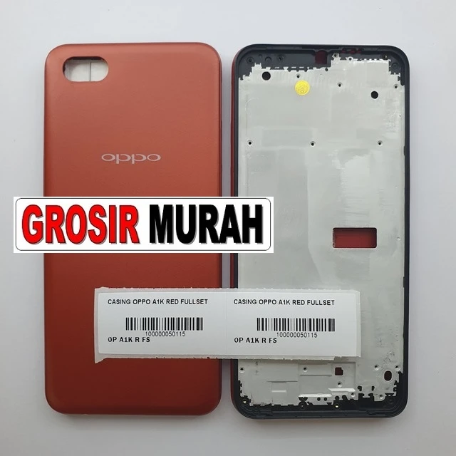 Casing Oppo A1k Red Fullset ready stock harga grosir sparepart HP Libra Jaya