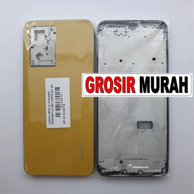 Casing Oppo A77s Sunset Orange Fullset (oppo A57 4g) ready stock harga grosir sparepart HP Libra Jaya