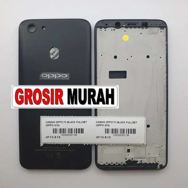 Casing Oppo F5 Black Fullset (oppo A79) ready stock harga grosir sparepart HP Libra Jaya