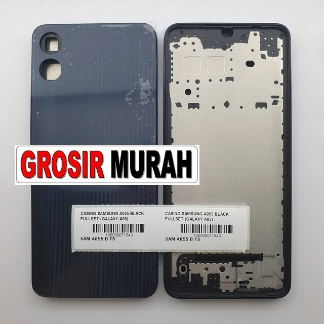 Casing Samsung A055 Black Fullset (galaxy A05) ready stock harga grosir sparepart HP Libra Jaya
