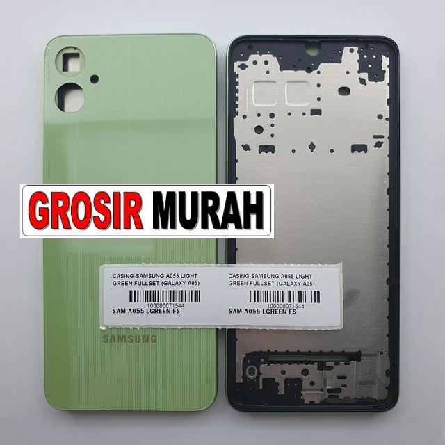Casing Samsung A055 Light Green Fullset (galaxy A05) ready stock harga grosir sparepart HP Libra Jaya