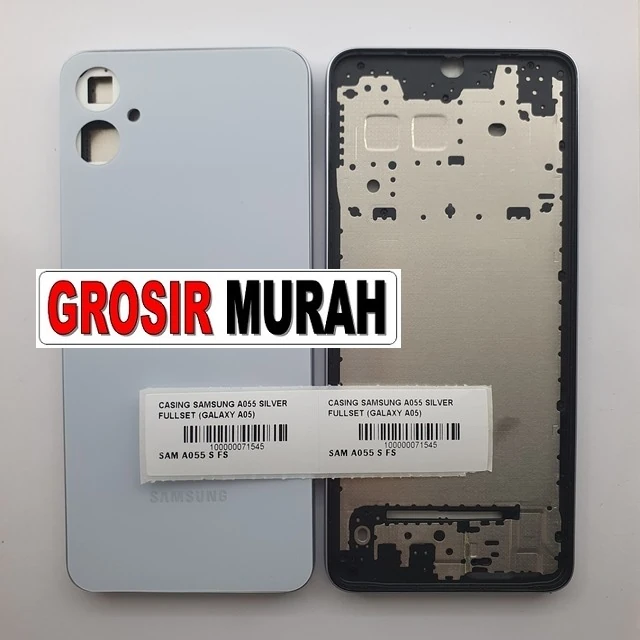 Casing Samsung A055 Silver Fullset (galaxy A05) ready stock harga grosir sparepart HP Libra Jaya