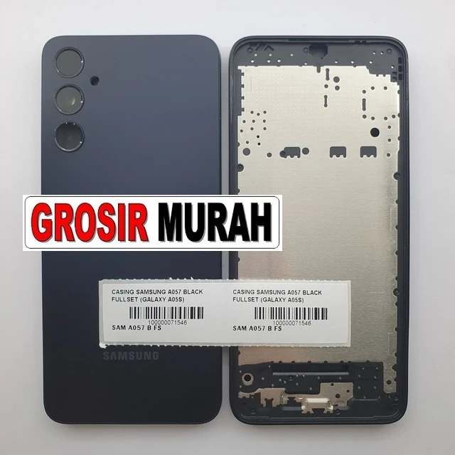 Casing Samsung A057 Black Fullset (galaxy A05s) ready stock harga grosir sparepart HP Libra Jaya