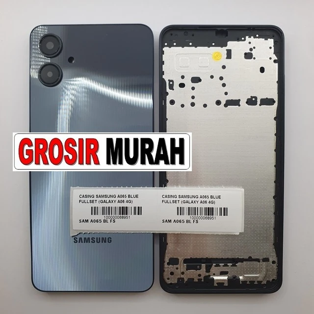 Casing Samsung A065 Blue Fullset (galaxy A06 4g) ready stock harga grosir sparepart HP Libra Jaya