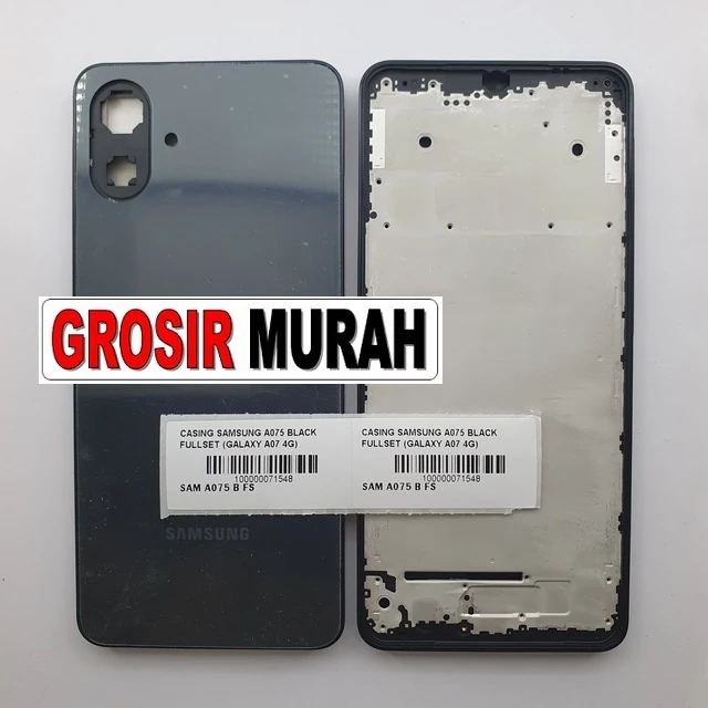 Casing Samsung A075 Black Fullset (galaxy A07 4g) ready stock harga grosir sparepart HP Libra Jaya
