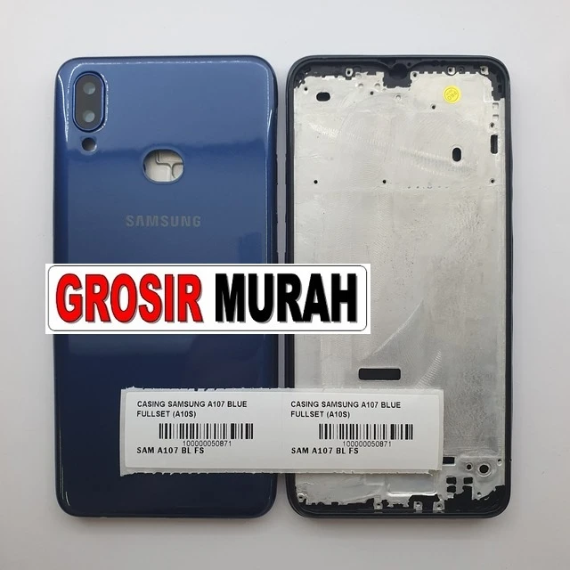 Casing Samsung A107 Blue Fullset (a10s) ready stock harga grosir sparepart HP Libra Jaya