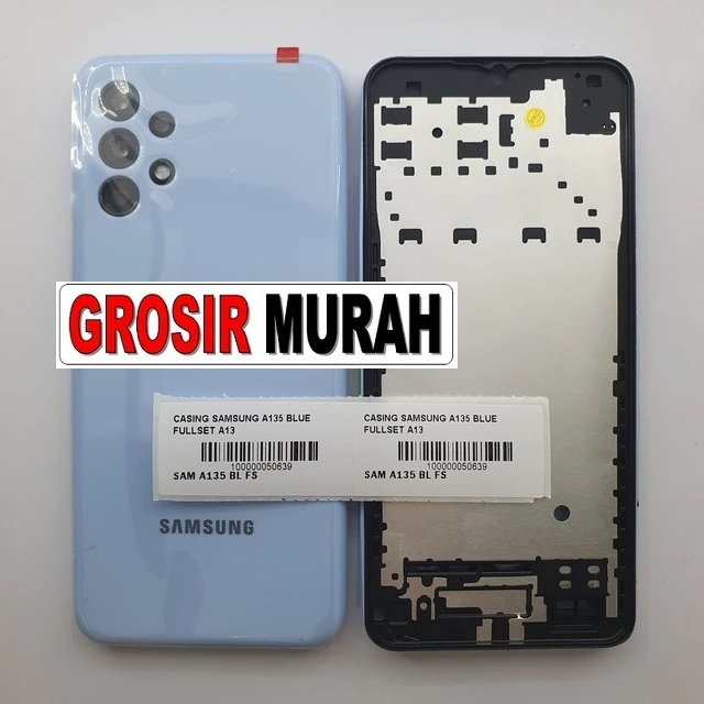 Casing Samsung A135 Blue Fullset A13 ready stock harga grosir sparepart HP Libra Jaya
