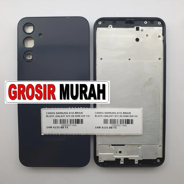Casing Samsung A155 Brave Black (galaxy A15 4g A566 A56 5g) ready stock harga grosir sparepart HP Libra Jaya