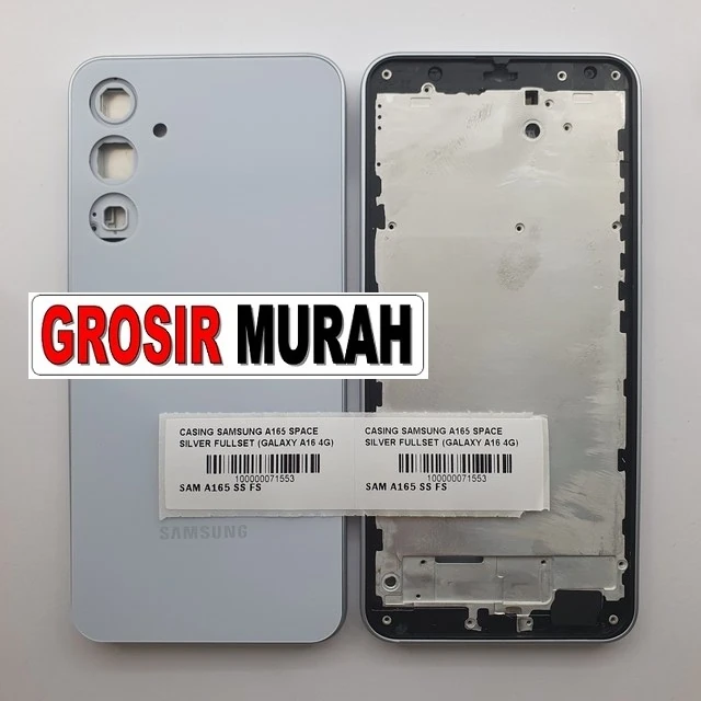Casing Samsung A165 Space Silver Fullset (galaxy A16 4g) ready stock harga grosir sparepart HP Libra Jaya