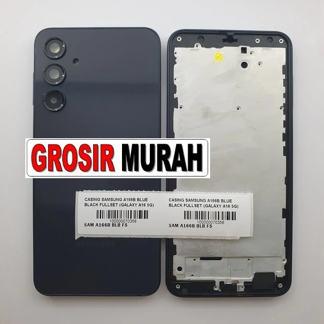 Casing Samsung A166b Blue Black Fullset (galaxy A16 5g) ready stock harga grosir sparepart HP Libra Jaya