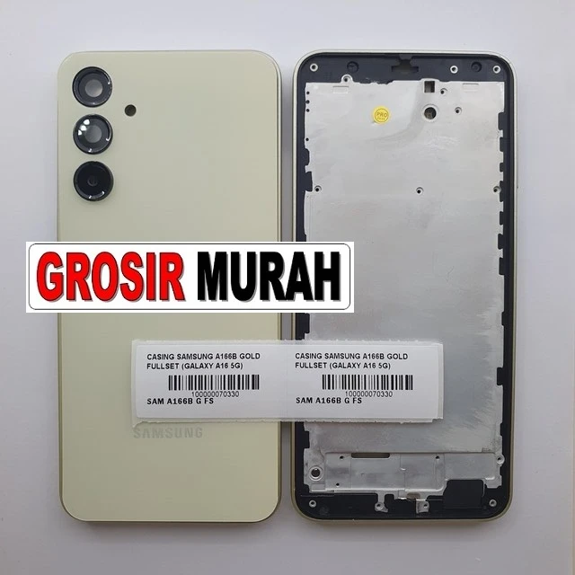 Casing Samsung A166b Gold Fullset (galaxy A16 5g) ready stock harga grosir sparepart HP Libra Jaya