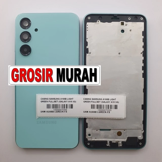 Casing Samsung A166b Light Green Fullset (galaxy A16 5g) ready stock harga grosir sparepart HP Libra Jaya