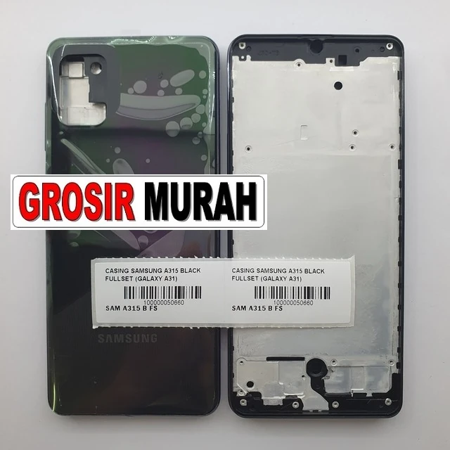 Casing Samsung A315 Black Fullset (galaxy A31) ready stock harga grosir sparepart HP Libra Jaya