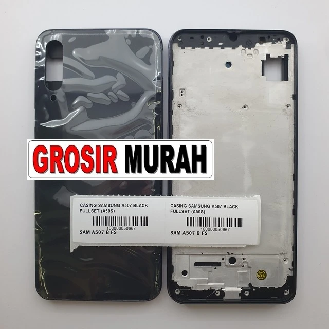 Casing Samsung A507 Black Fullset (a50s) ready stock harga grosir sparepart HP Libra Jaya