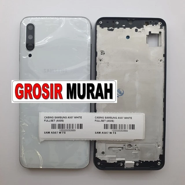 Casing Samsung A507 White Fullset (a50s) ready stock harga grosir sparepart HP Libra Jaya