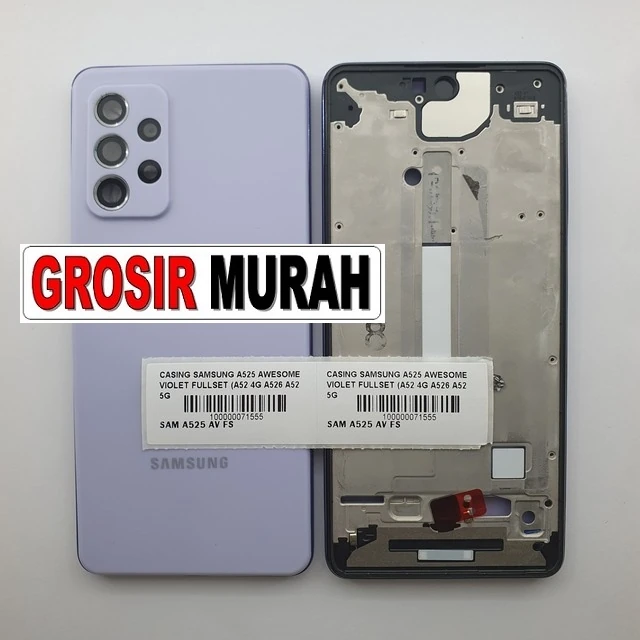 Casing Samsung A525 Awesome Violet Fullset (a52 4g A526 A52 5g) ready stock harga grosir sparepart HP Libra Jaya