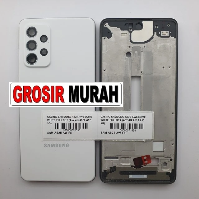 Casing Samsung A525 Awesome White Fullset (a52 4g A526 A52 5g) ready stock harga grosir sparepart HP Libra Jaya