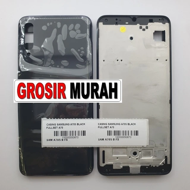 Casing Samsung A705 Black Fullset A70 ready stock harga grosir sparepart HP Libra Jaya