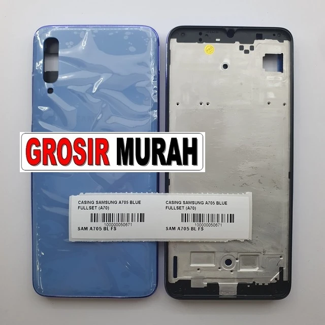 Casing Samsung A705 Blue Fullset (a70) ready stock harga grosir sparepart HP Libra Jaya