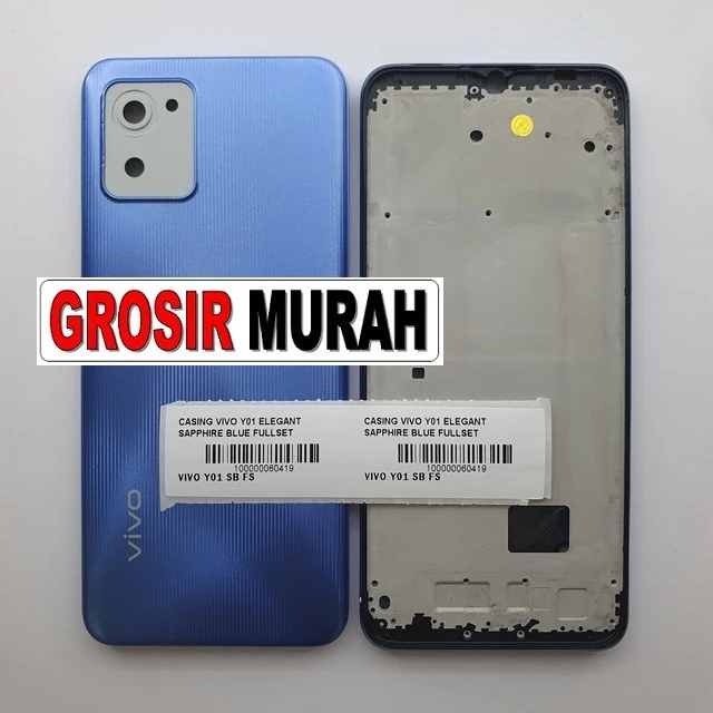 Casing Vivo Y01 Elegant Sapphire Blue Fullset ready stock harga grosir sparepart HP Libra Jaya