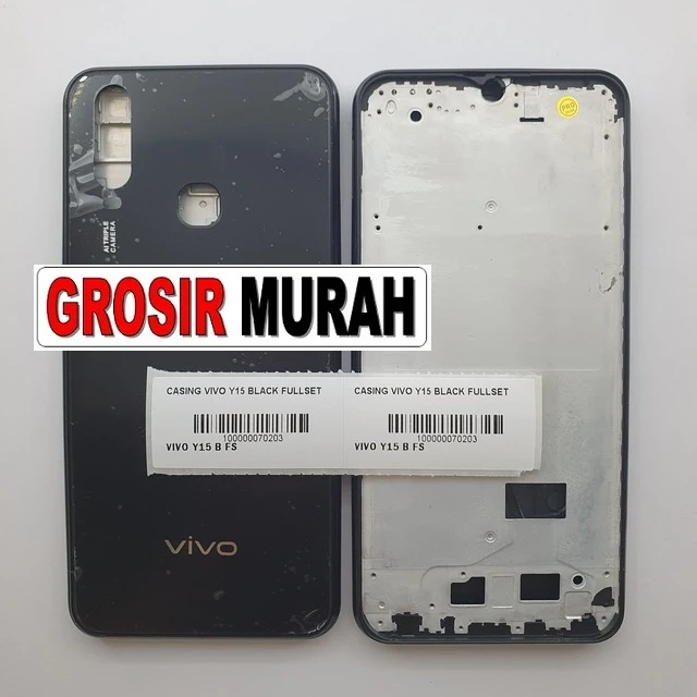 Casing Vivo Y15 Black Fullset ready stock harga grosir sparepart HP Libra Jaya