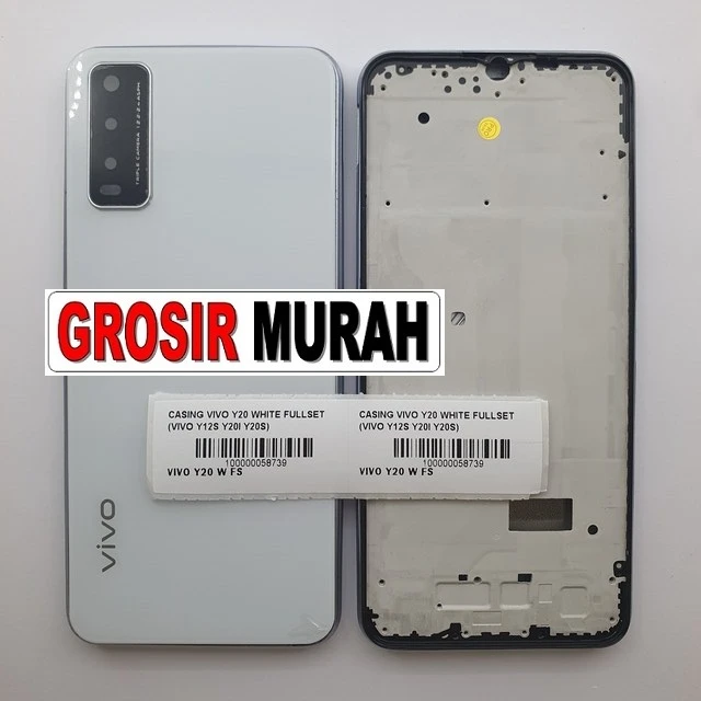 Casing Vivo Y20 White Fullset (vivo Y12s Y20i Y20s) ready stock harga grosir sparepart HP Libra Jaya
