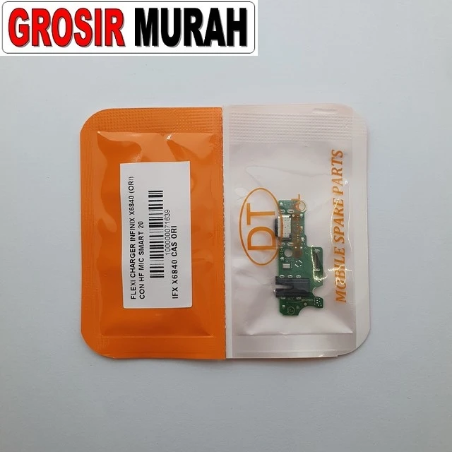 Flexi Charger Infinix X6840 (ori) Con Hf Mic Smart 20 ready stock harga grosir sparepart HP Libra Jaya