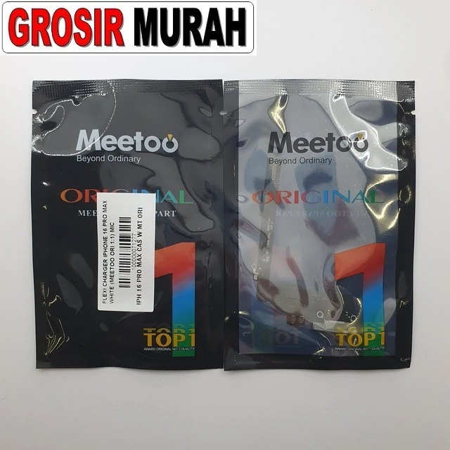 Flexi Charger Iphone 16 Pro Max White (meetoo Ori 1:1) Mic ready stock harga grosir sparepart HP Libra Jaya