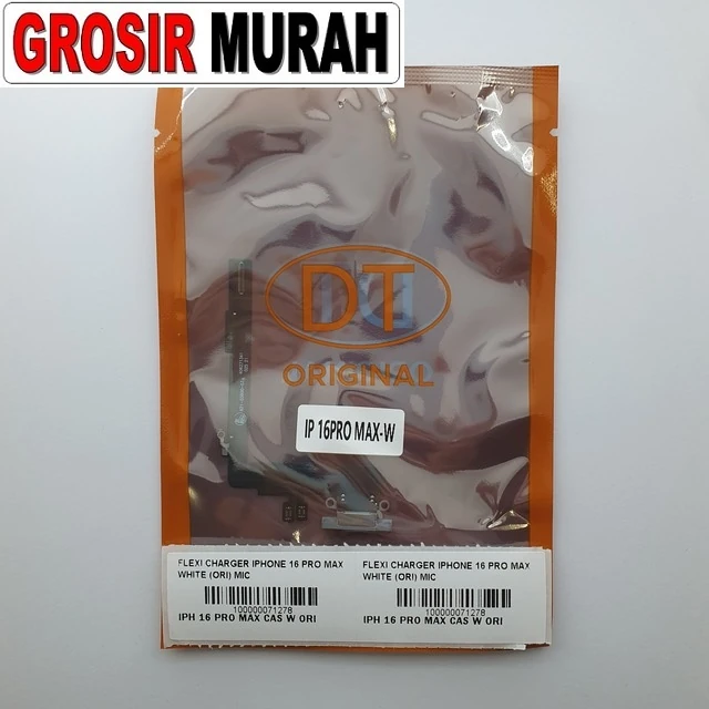 Flexi Charger Iphone 16 Pro Max White (ori) Mic ready stock harga grosir sparepart HP Libra Jaya