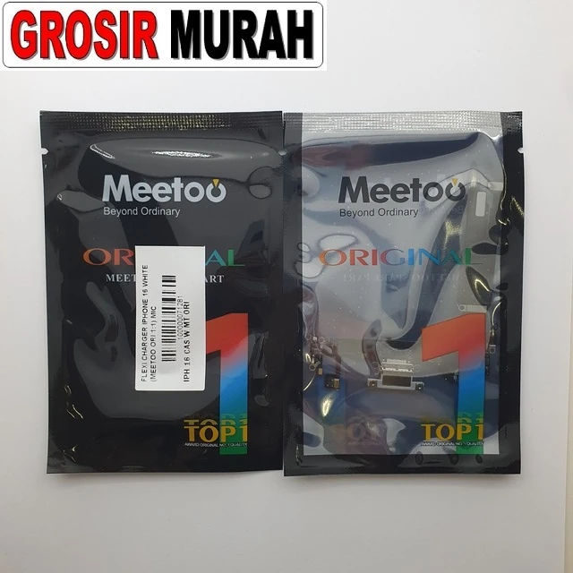 Flexi Charger Iphone 16 White (meetoo Ori 1:1) Mic ready stock harga grosir sparepart HP Libra Jaya