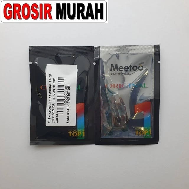Flexi Charger Samsung A145p (meetoo Ori 1:1) Con Hf Mic Galaxy A14 4g ready stock harga grosir sparepart HP Libra Jaya