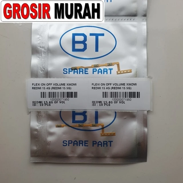 Flexi On Off Volume Xiaomi Redmi 15 4g (redmi 15 5g) ready stock harga grosir sparepart HP Libra Jaya