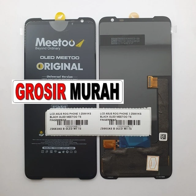 Lcd Asus Rog Phone 3 Zs661ks Black Oled Meetoo Ts Fingerprint ready stock harga grosir sparepart HP Libra Jaya