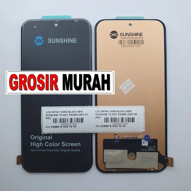 Lcd Infinix X6886 Black New Sunshine Ts Not Finger (hot 60 Pro Plus Spark 40 Pro Plus Itel Super 26 ready stock harga grosir sparepart HP Libra Jaya