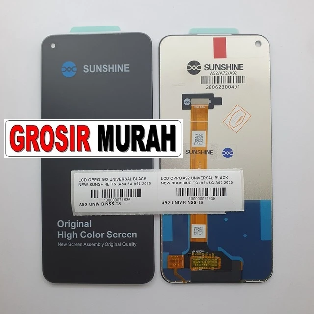 Lcd Oppo A92 Universal Black New Sunshine Ts (a54 5g A52 2020 Narzo 30 Pro 5g A74 5g A93 5g A53 5g ready stock harga grosir sparepart HP Libra Jaya